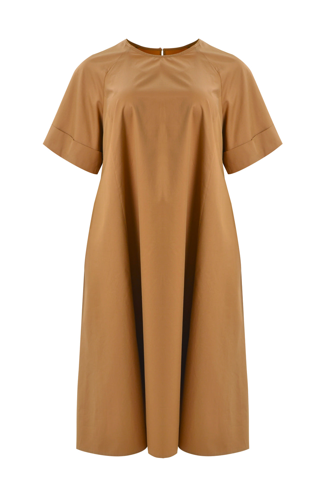 Baumwoll-Kleid in Caramel von Mat Fashion_grosse Grössen_DE BOER plus Luzern_5