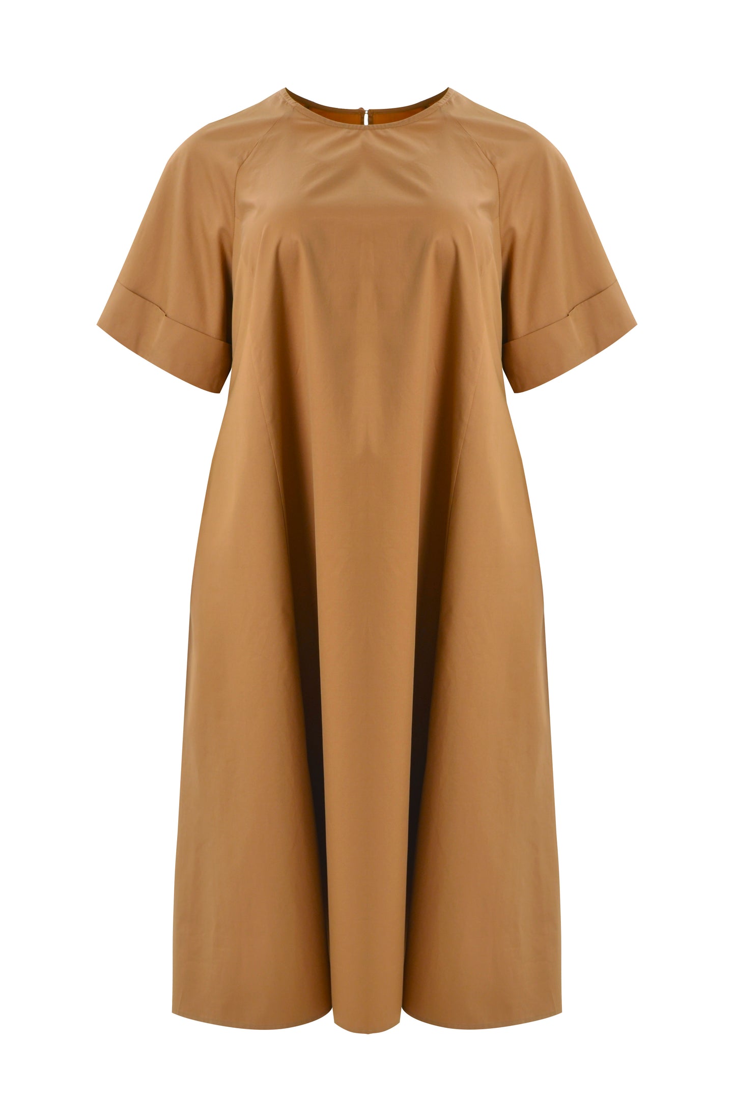 Baumwoll-Kleid in Caramel von Mat Fashion_grosse Grössen_DE BOER plus Luzern_5