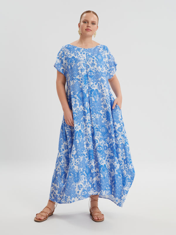 Sommerkleid im Fantasie-Print von Mat Fashion_grosse Grössen_DE BOER plus Luzern_1