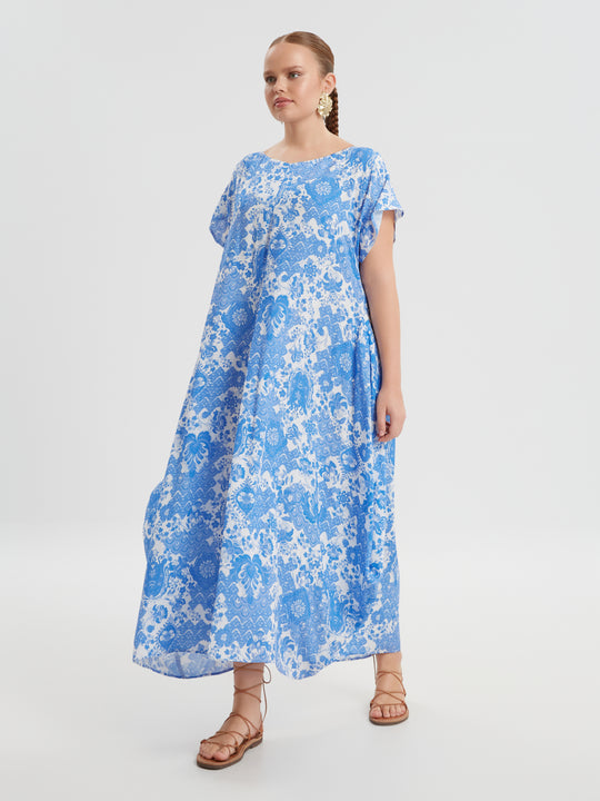 Sommerkleid im Fantasie-Print von Mat Fashion_grosse Grössen_DE BOER plus Luzern_2