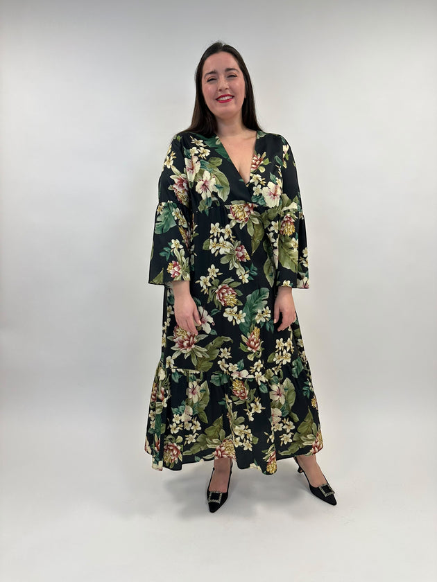 Kleid mit Blumenprint von Marina Rinaldi_grosse Grössen_DE BOER plus Luzern_1