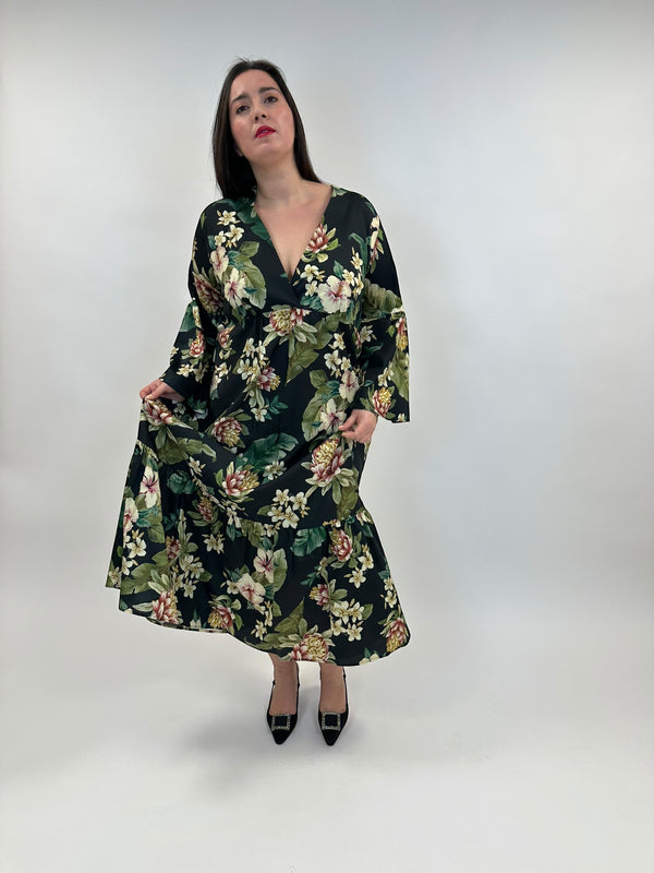 Kleid mit Blumenprint von Marina Rinaldi_grosse Grössen_DE BOER plus Luzern_1