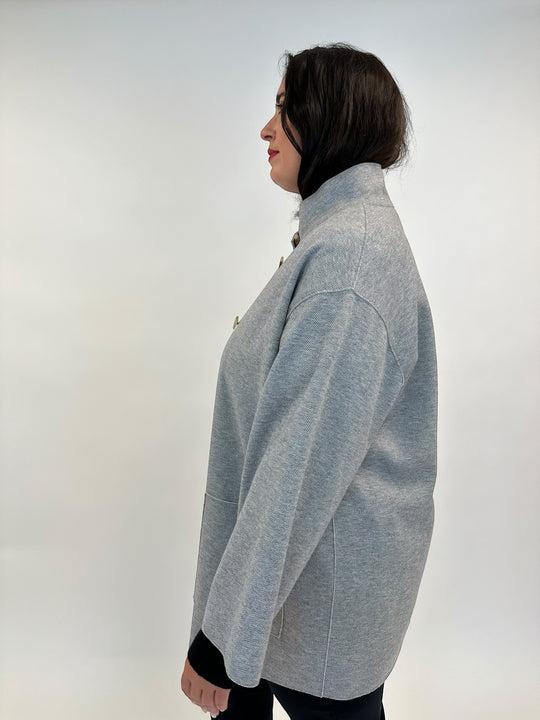 Wolljacke in einer Fischgradwebung von White Label by Rofa - grossen Grössen - DE BOER plus Luzern 