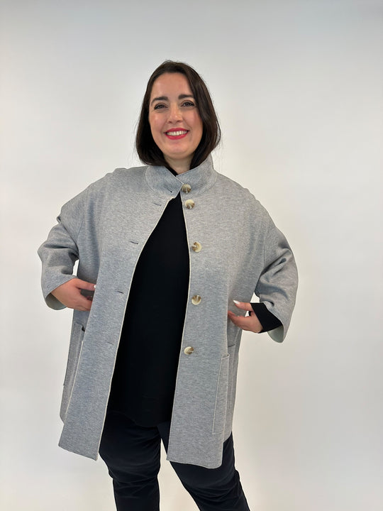 Wolljacke in einer Fischgradwebung von White Label by Rofa - grossen Grössen - DE BOER plus Luzern 