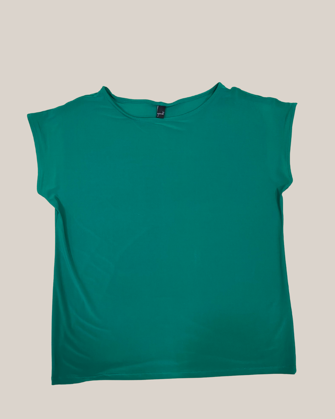 Gerades Rundhals-T-Shirt mit kleinem Arm